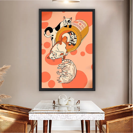 Funny Cats in Sardine Can Wall Art Print| Liberty Signs #L1600
