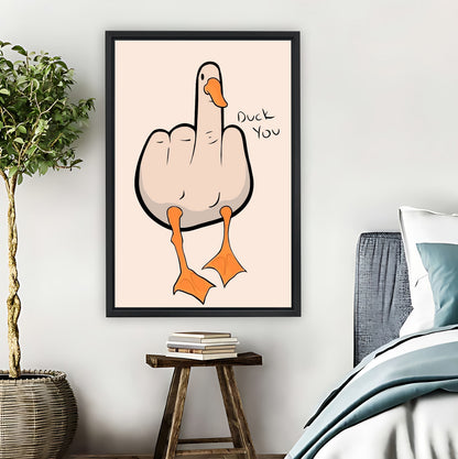 Funny "Duck You" Art Print | Sassy Wall Decor|Liberty Signs #L636