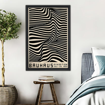 Bauhaus Zebra Stripe Exhibition Poster | Mid-Century Modern Wall Art|Liberty Signs #L416