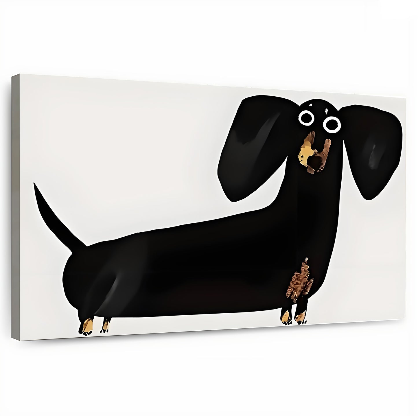 Funny Puppy Art -  Canvas Wall Art - Abstract Funny Living Room Decor| Liberty Signs #HZ3100