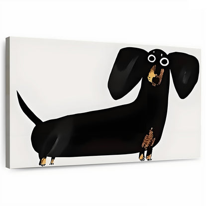 Funny Puppy Art -  Canvas Wall Art - Abstract Funny Living Room Decor| Liberty Signs #HZ3100
