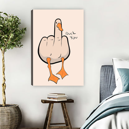 Funny "Duck You" Art Print | Sassy Wall Decor|Liberty Signs #L636