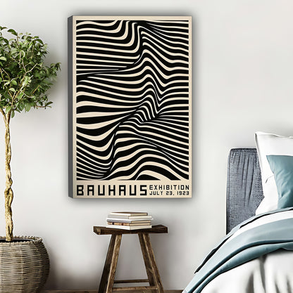 Bauhaus Zebra Stripe Exhibition Poster | Mid-Century Modern Wall Art|Liberty Signs #L416