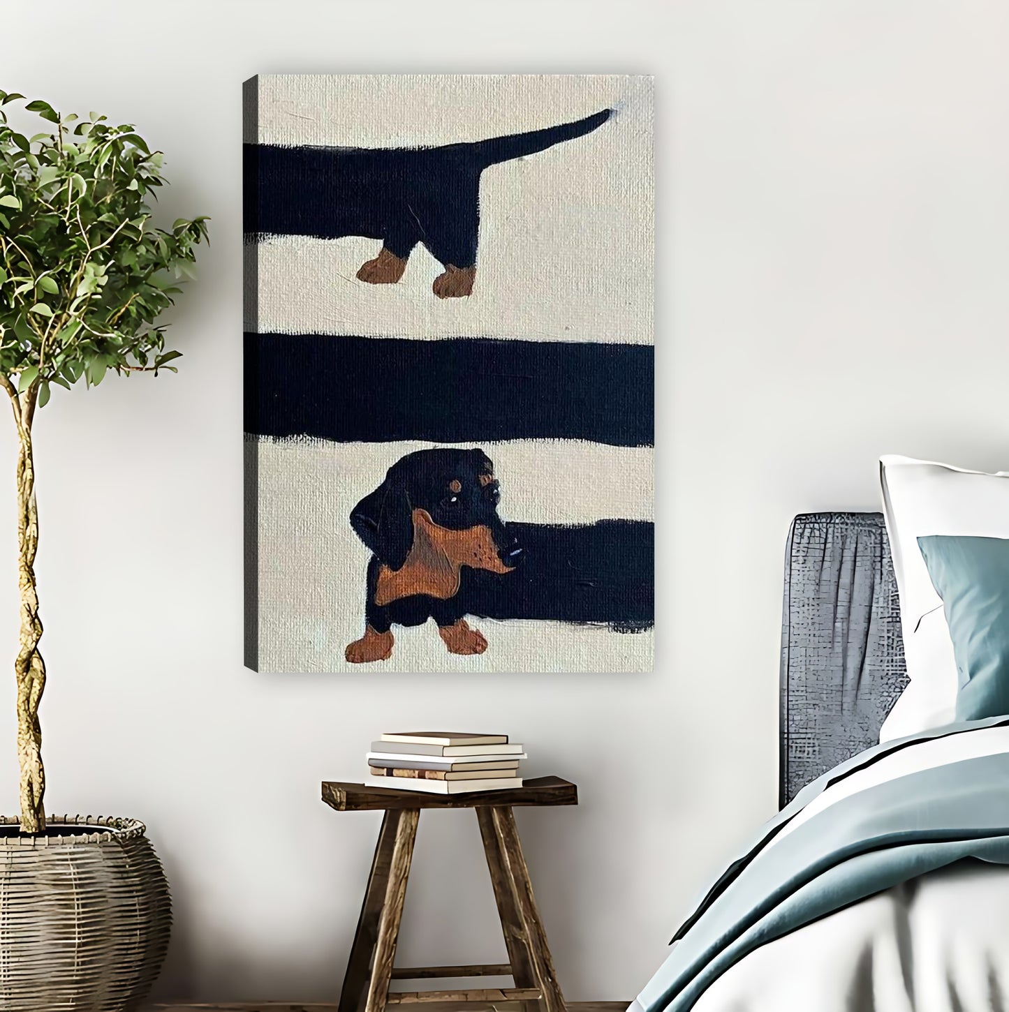 Dachshund Silhouette Metal Sign – Minimalist Dog Wall Art| Liberty Signs #L1501