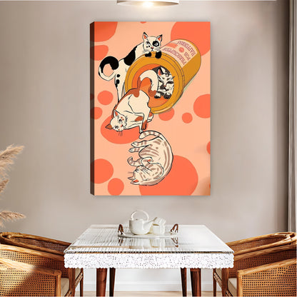 Funny Cats in Sardine Can Wall Art Print| Liberty Signs #L1600