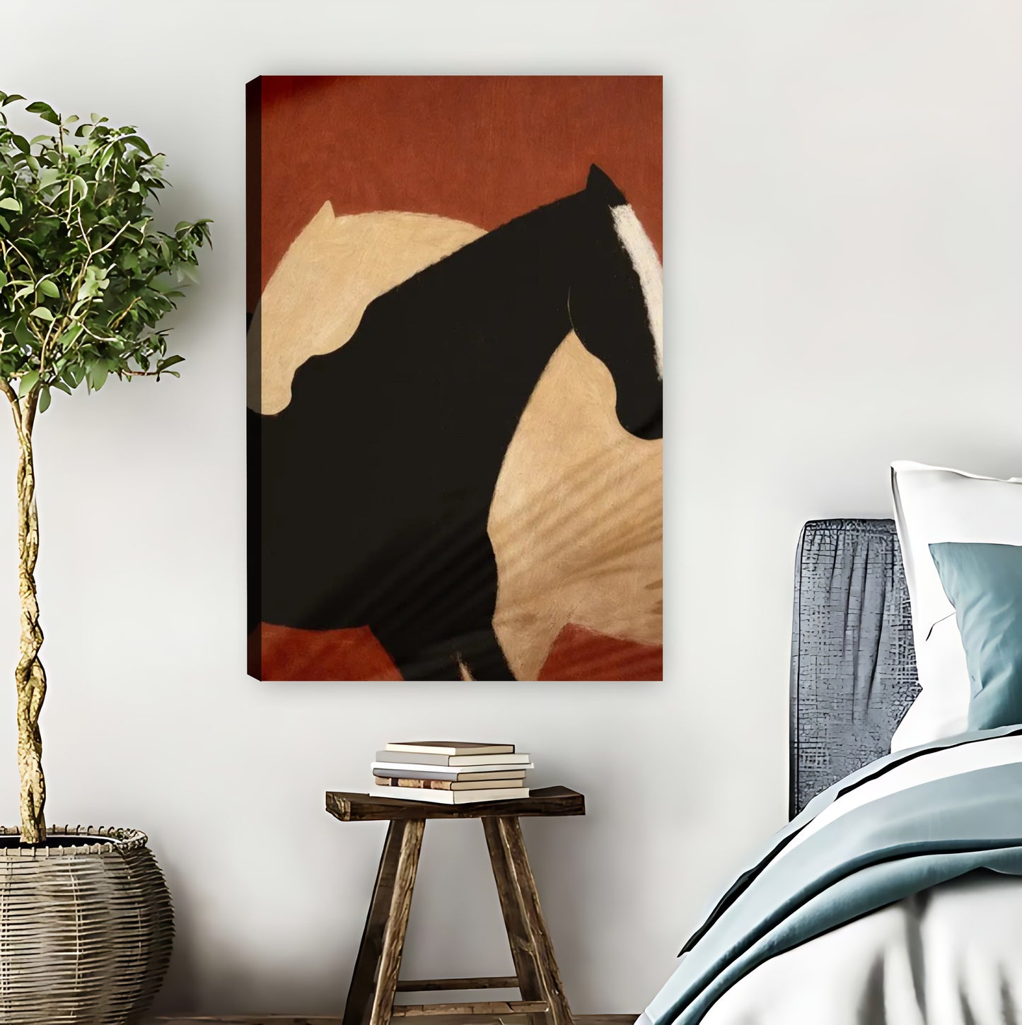 Abstract Black & White Horse Art Print| Liberty Signs #L1628