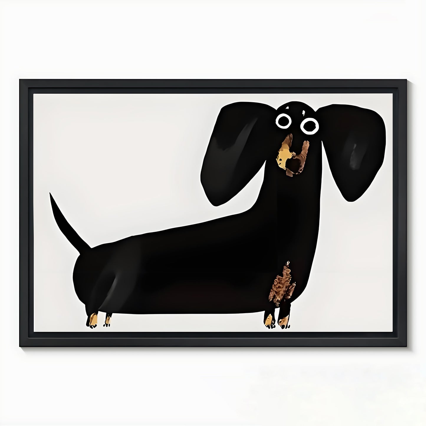 Funny Puppy Art -  Canvas Wall Art - Abstract Funny Living Room Decor| Liberty Signs #HZ3100
