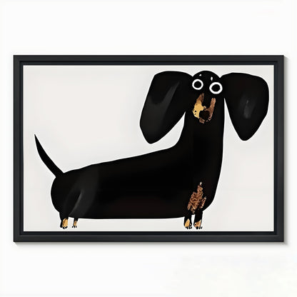 Funny Puppy Art -  Canvas Wall Art - Abstract Funny Living Room Decor| Liberty Signs #HZ3100