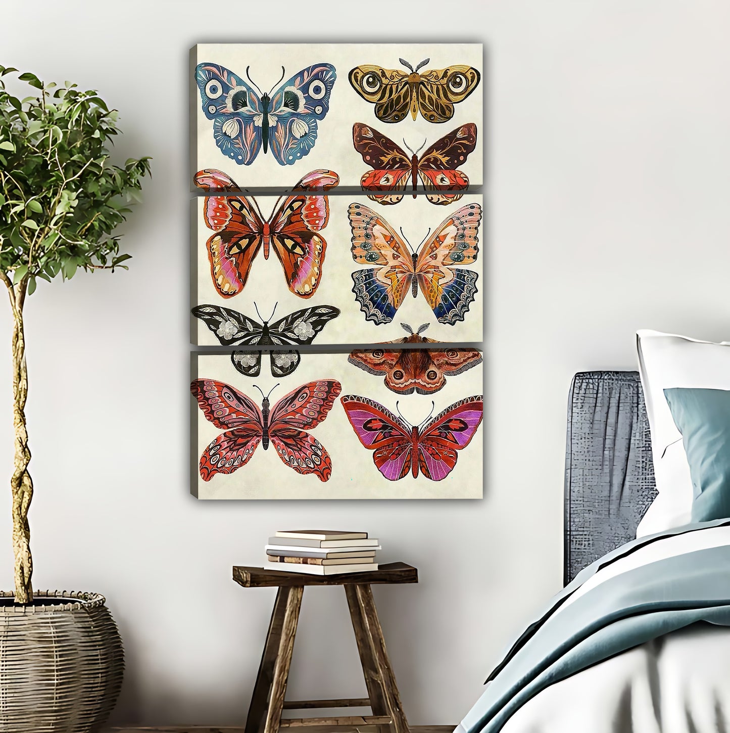 Vintage Butterfly Specimen Wall Art - Colorful Boho Insect Print|Liberty Signs #L499