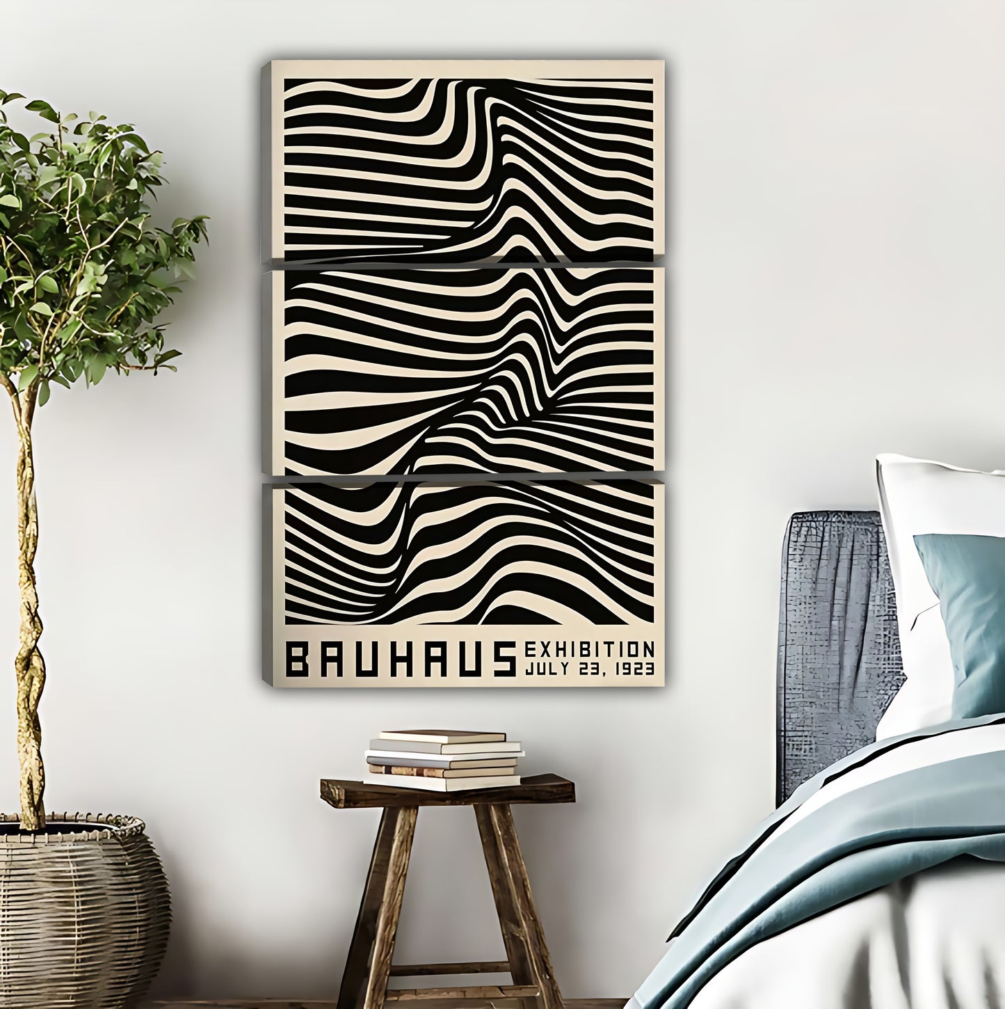 Bauhaus Zebra Stripe Exhibition Poster | Mid-Century Modern Wall Art|Liberty Signs #L416