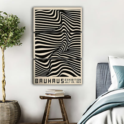 Bauhaus Zebra Stripe Exhibition Poster | Mid-Century Modern Wall Art|Liberty Signs #L416