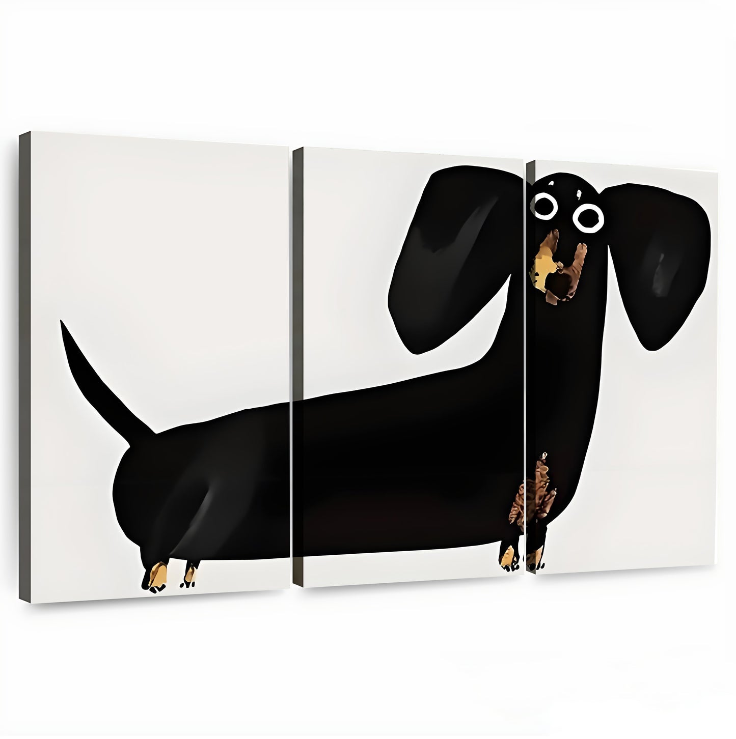 Funny Puppy Art -  Canvas Wall Art - Abstract Funny Living Room Decor| Liberty Signs #HZ3100