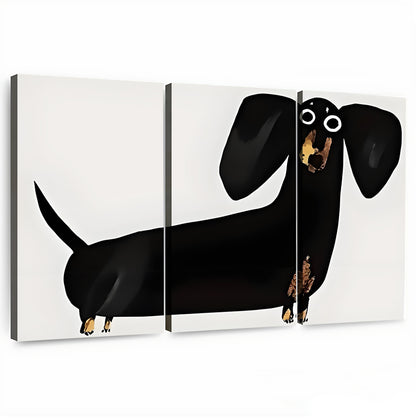 Funny Puppy Art -  Canvas Wall Art - Abstract Funny Living Room Decor| Liberty Signs #HZ3100