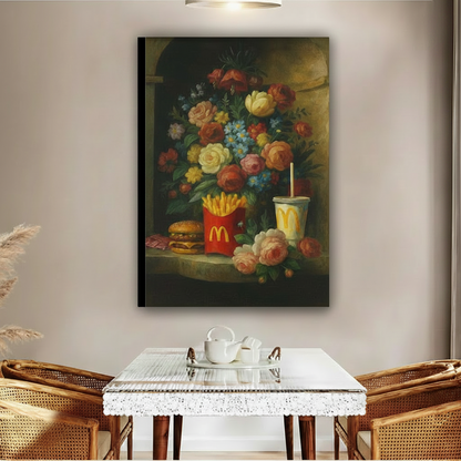 McDonald's Classical Floral Still Life Framed Canvas Wall Art|Liberty Signs #L1702