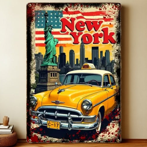 8x12 Classic Car Metal Sign – Vintage Tin Wall Art for Auto Fans & Garages | Liberty Signs #4201