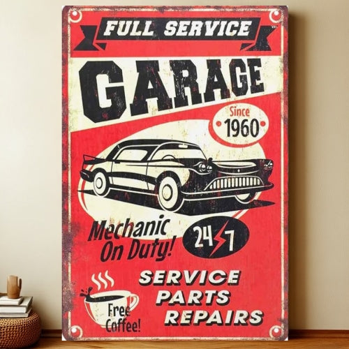 8x12 Classic Car Metal Sign – Vintage Tin Wall Art for Auto Fans & Garages | Liberty Signs #4224
