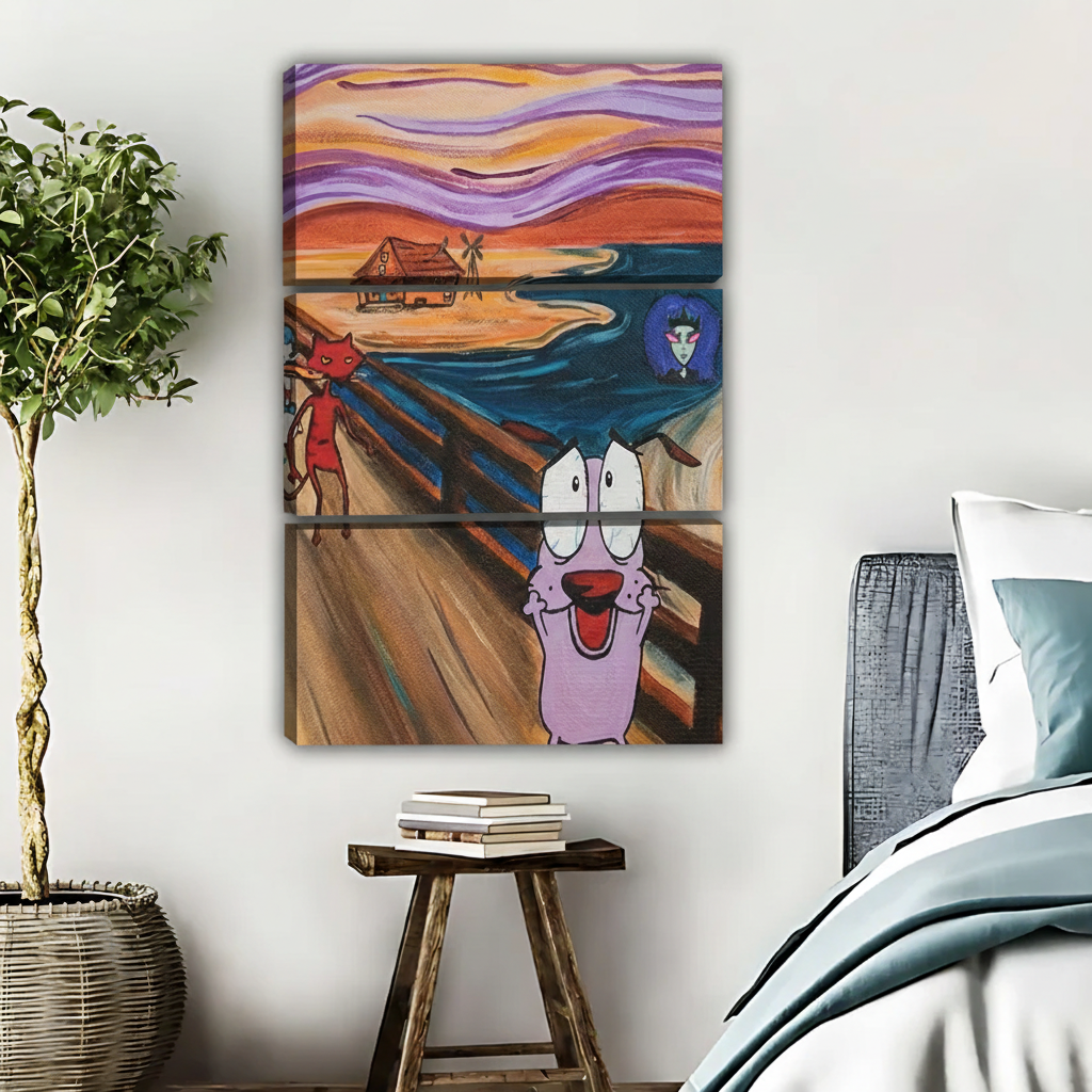 The Scream Courage Dog Wall Art - Pop Culture Mashup|Liberty Signs #L398