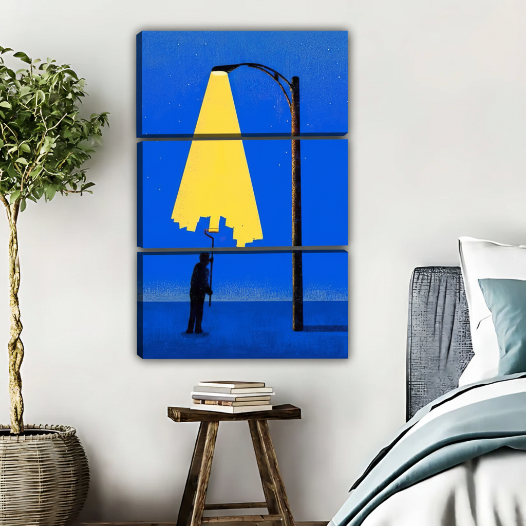 Painting the Light Street Art Print - Blue Wall Decor|Liberty Signs #L505