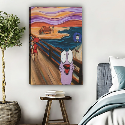 The Scream Courage Dog Wall Art - Pop Culture Mashup|Liberty Signs #L398