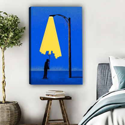 Painting the Light Street Art Print - Blue Wall Decor|Liberty Signs #L505