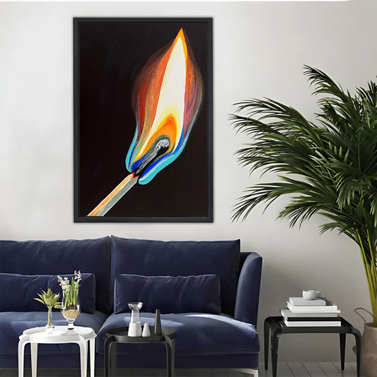 Colorful Burning Match — Bold Abstract Wall Art Print| Liberty Signs#L958
