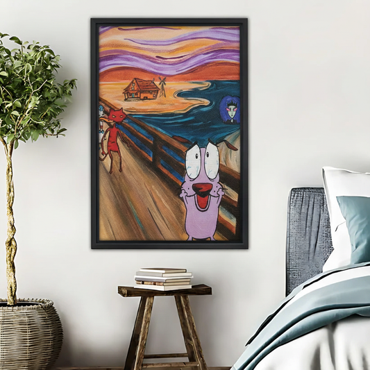 The Scream Courage Dog Wall Art - Pop Culture Mashup|Liberty Signs #L398