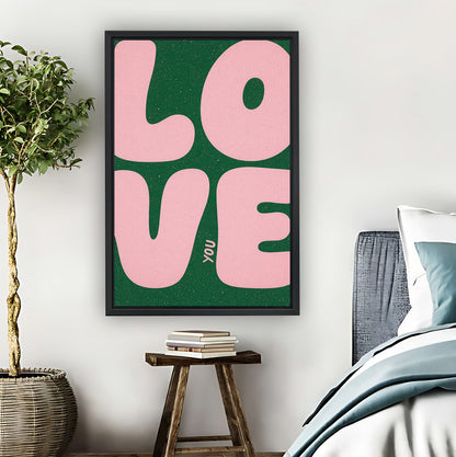 Bold "LOVE YOU" Typography Modern Wall Art|Liberty Signs #L812
