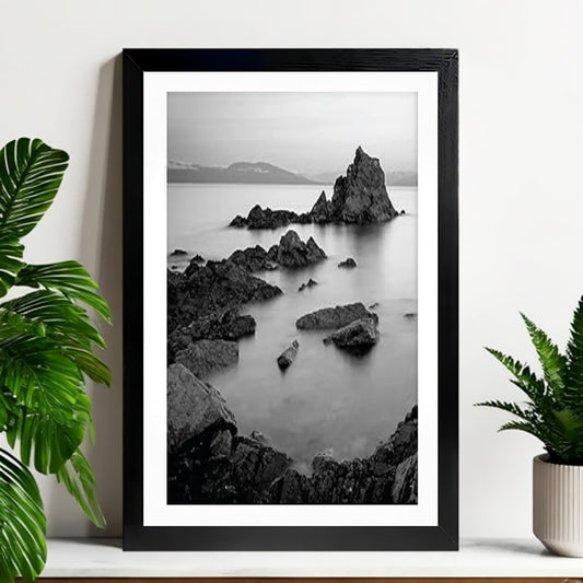 12x18 Neutral Abstract Framed Wall Art – Minimalist Line Art for Office or Studio | Liberty Signs #M3012