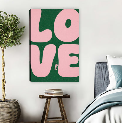 Bold "LOVE YOU" Typography Modern Wall Art|Liberty Signs #L812