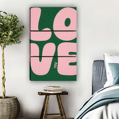 Bold "LOVE YOU" Typography Modern Wall Art|Liberty Signs #L812