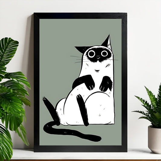 Neutral Abstract Framed Wall Art – Minimalist Line Art for Office or Studio | Liberty Signs#M3479