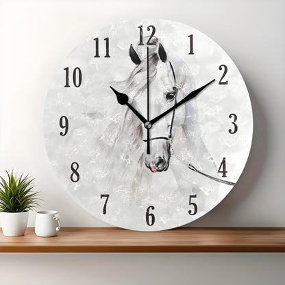 10x10 Decorative Wall Clock  – Ticking Wooden Wall Clock for Living Room or Hallway | Liberty Signs#S1016