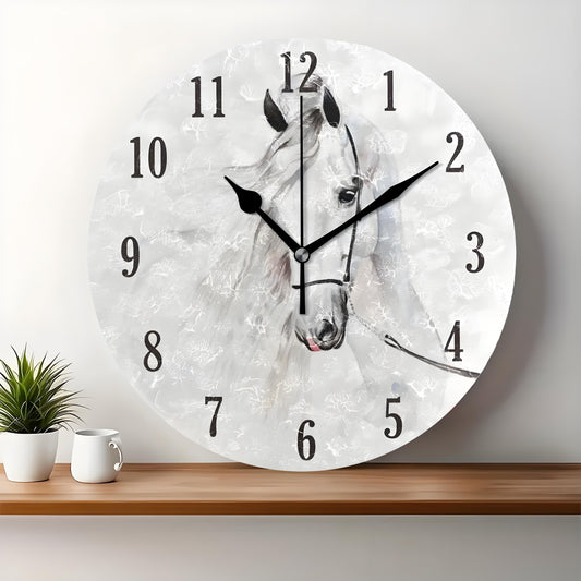 10x10 Decorative Wall Clock  – Ticking Wooden Wall Clock for Living Room or Hallway | Liberty Signs#S1016