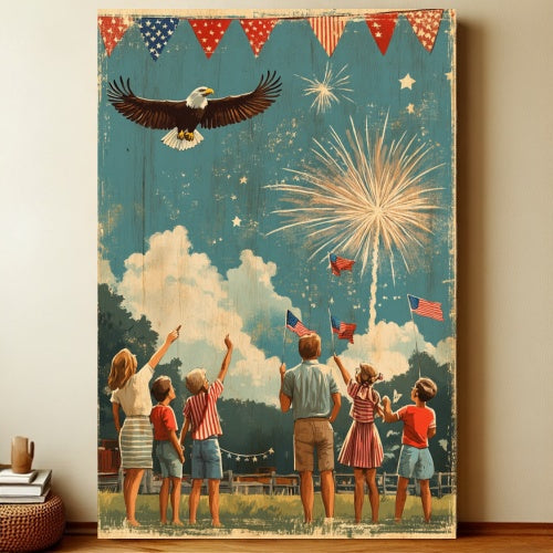 8x12 Patriotic USA Metal Sign – Vintage Wall Art with Flag & Freedom | Liberty Signs #6004