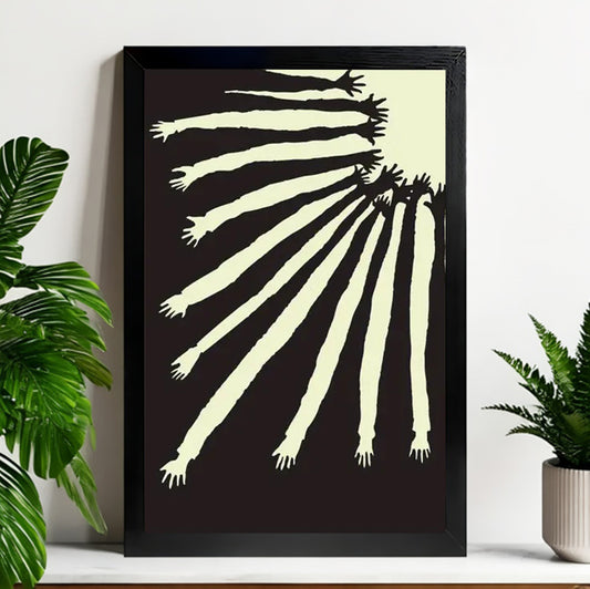 12x18 Neutral Abstract Framed Wall Art – Minimalist Line Art for Office or Studio | Liberty Signs #M3019