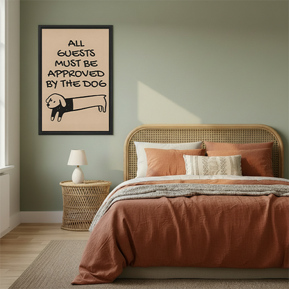 Funny Dachshund Dog Lover Wall Art Print l2954
