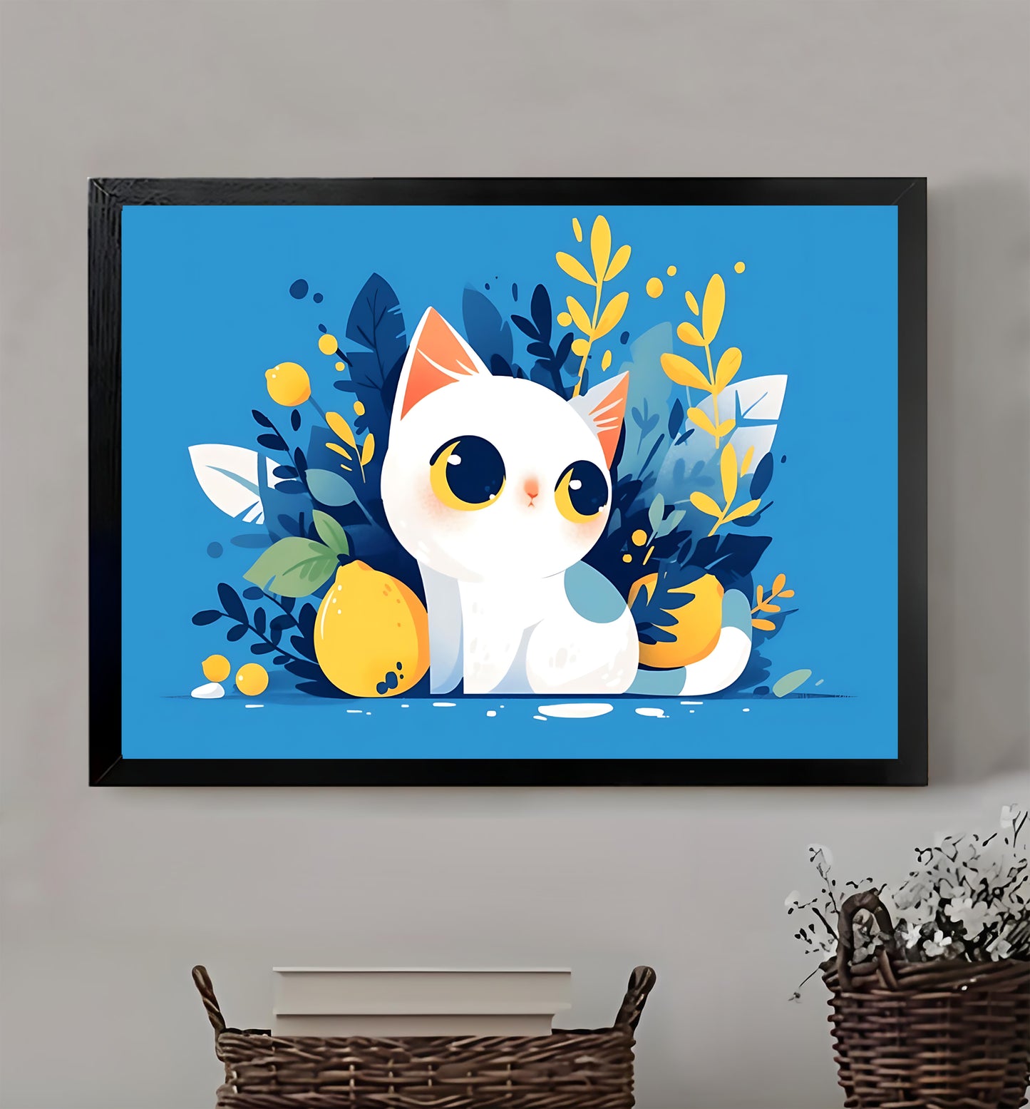 Neutral Abstract Framed Wall Art – Minimalist Line Art for Office or Studio | Liberty Signs #M3367