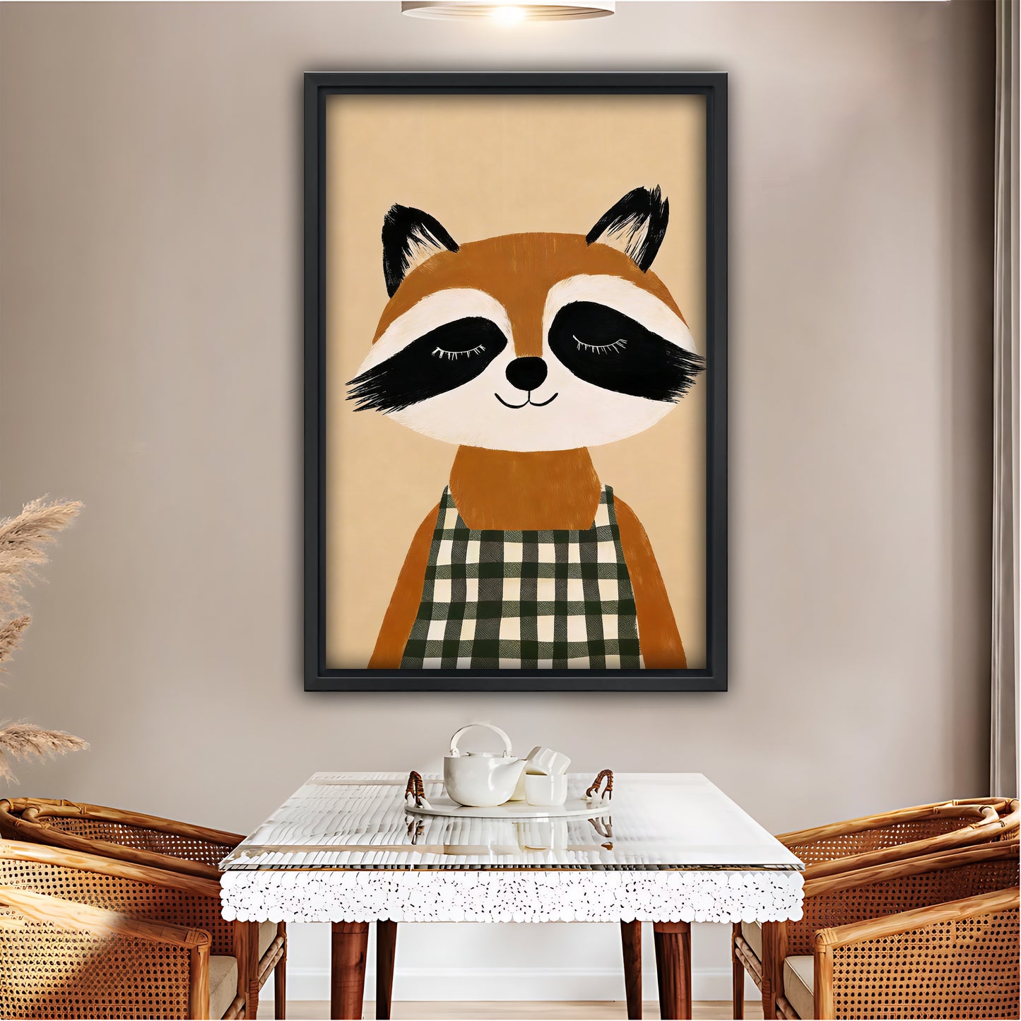 Cute Raccoon in Apron Art|Liberty Signs #L512