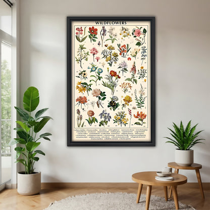 Vintage Wildflower Botanical Print | Farmhouse Floral Wall Decor|Liberty Signs #L467