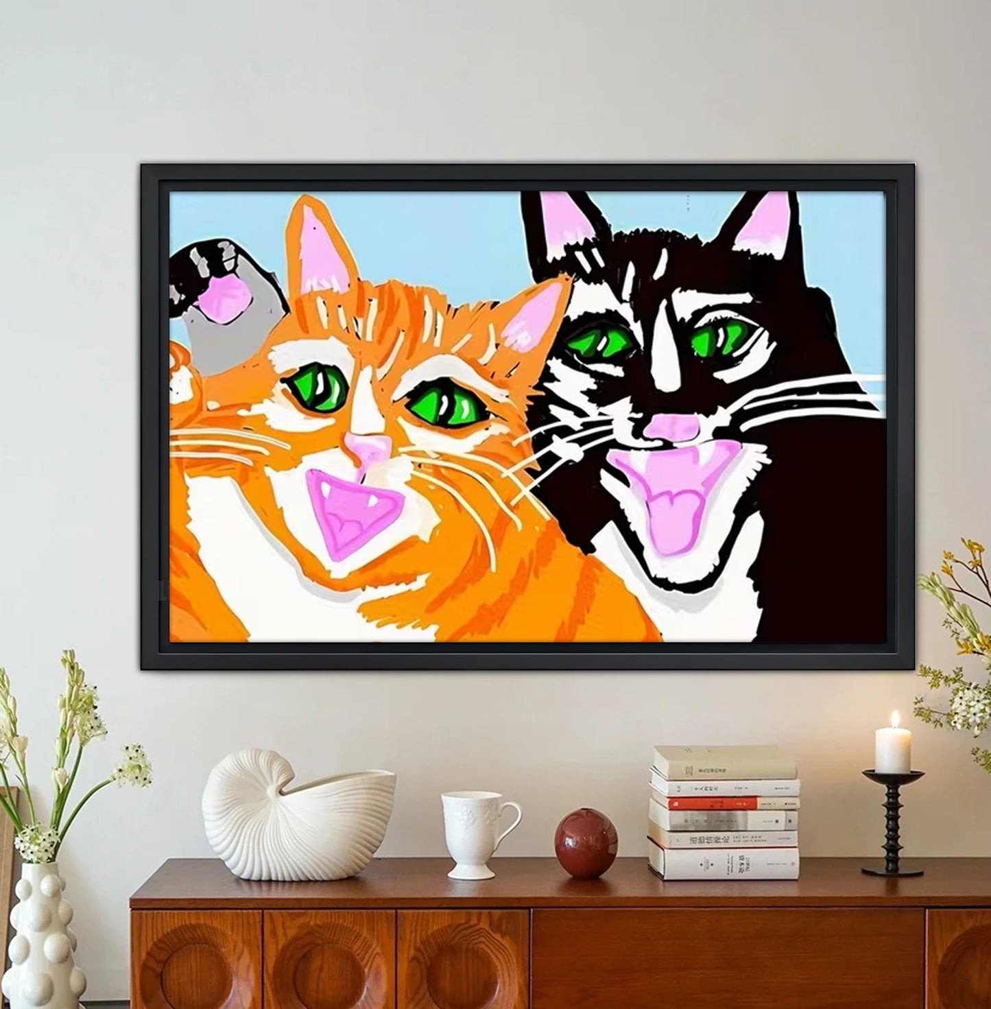 Cool Cats Selfie Meme Art Print| Liberty Signs #L1624