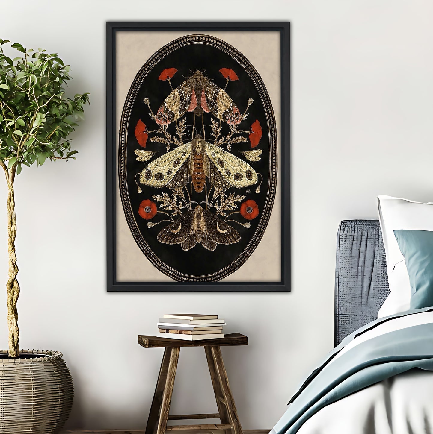 Dark Academia Moth & Butterfly Art Print - Vintage Specimen Decor|Liberty Signs #L500