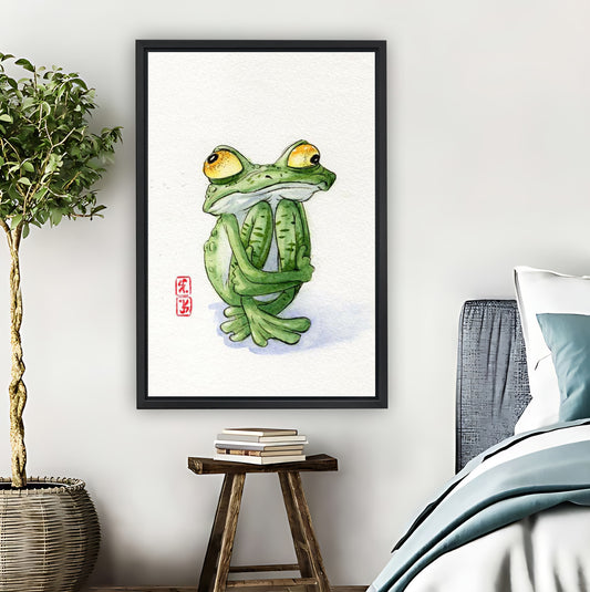 Sassy Frog with Crossed Arms Funny Wall Art Print| Liberty Signs #L890