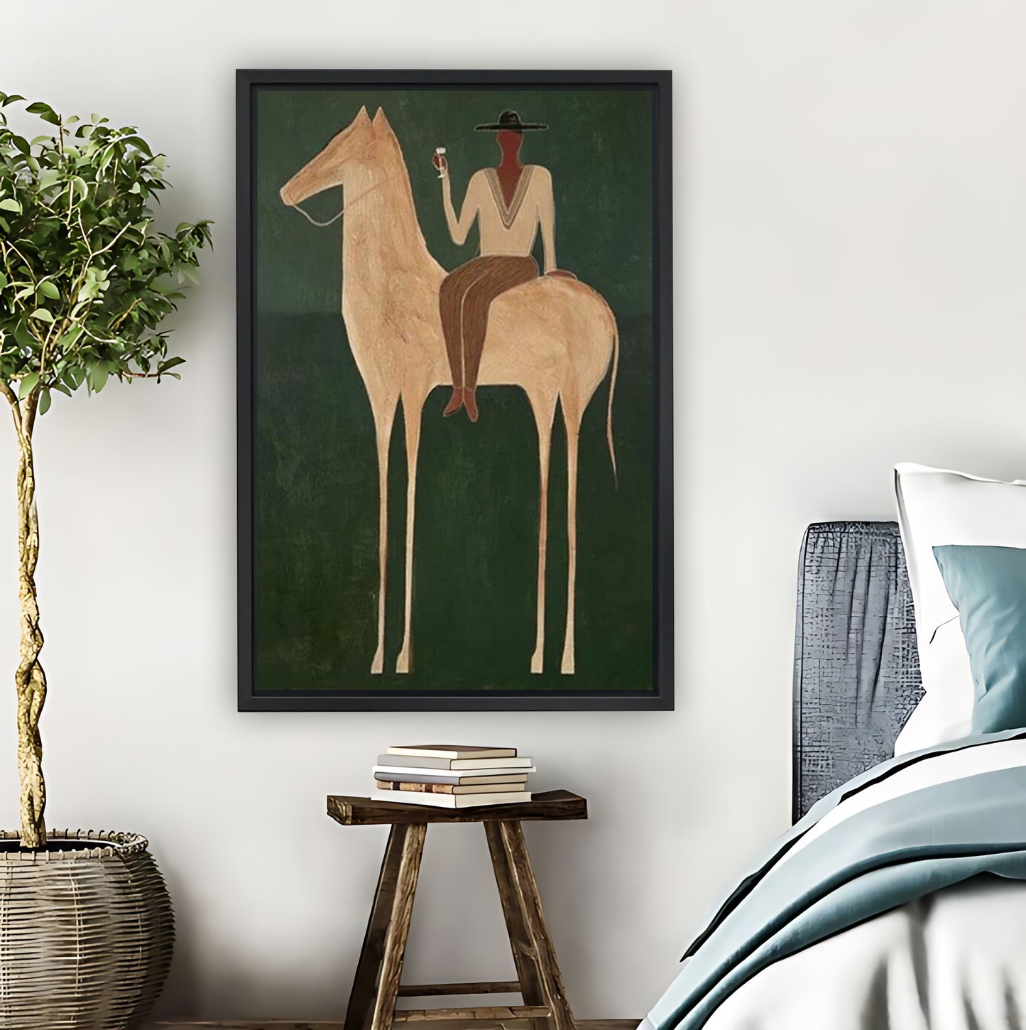 Vintage Horse Rider Boho Art Print| Liberty Signs #L1629