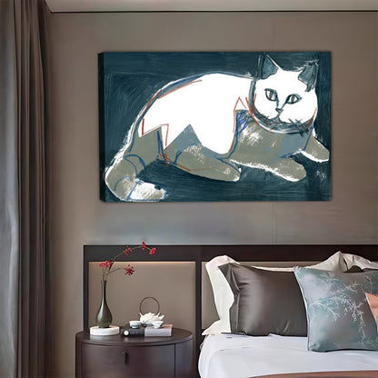 Geometric Line Art Cat Print| Liberty Signs #L1539