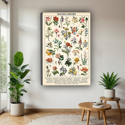 Vintage Wildflower Botanical Print | Farmhouse Floral Wall Decor|Liberty Signs #L467