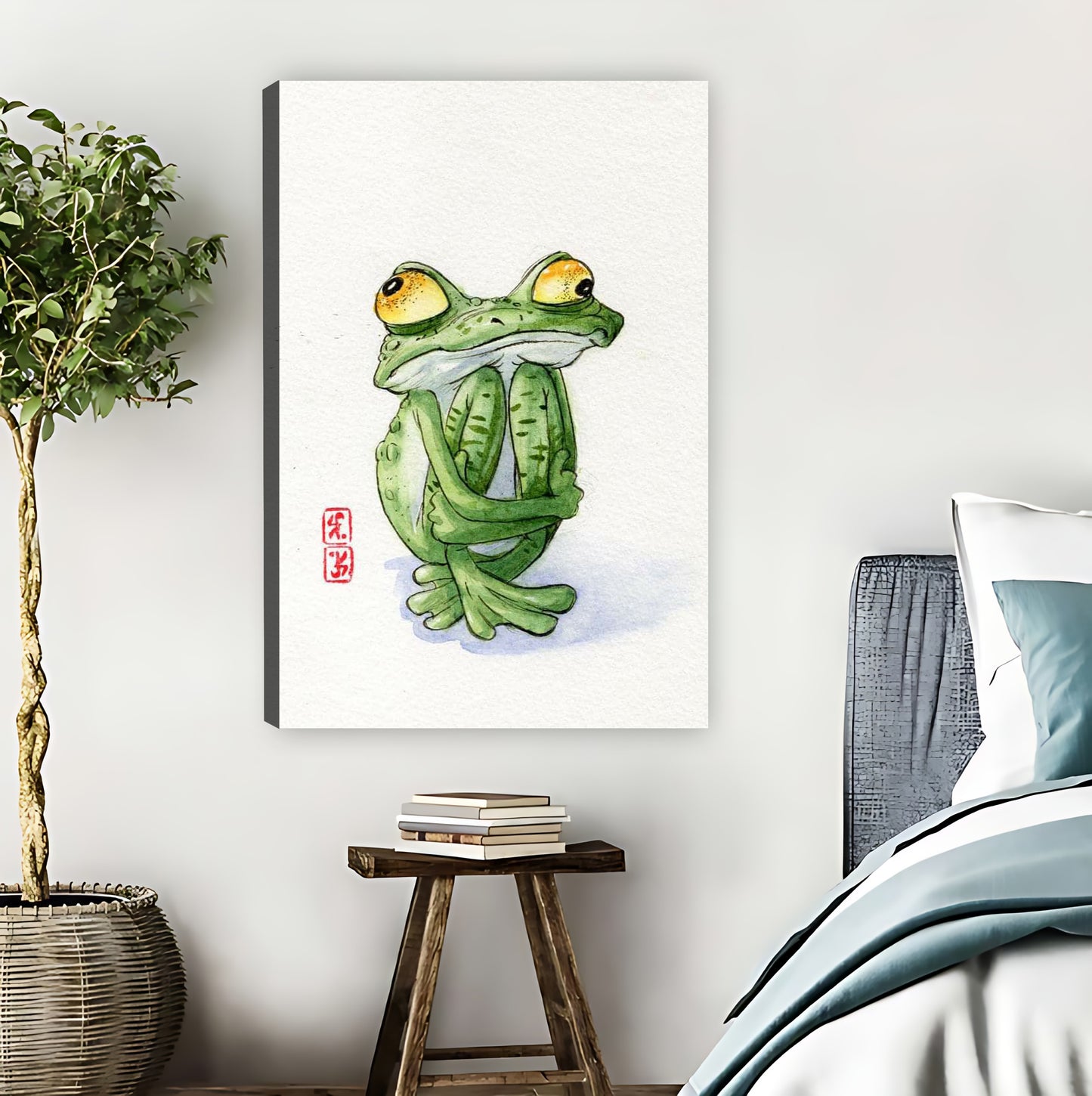 Sassy Frog with Crossed Arms Funny Wall Art Print| Liberty Signs #L890