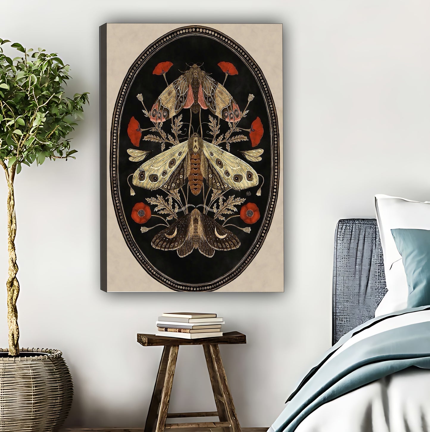Dark Academia Moth & Butterfly Art Print - Vintage Specimen Decor|Liberty Signs #L500