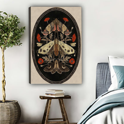 Dark Academia Moth & Butterfly Art Print - Vintage Specimen Decor|Liberty Signs #L500