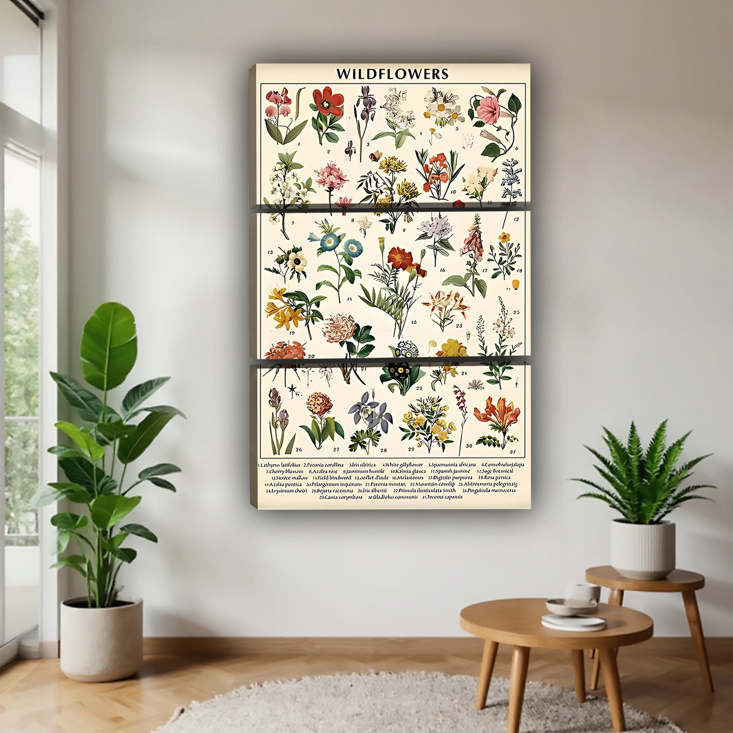 Vintage Wildflower Botanical Print | Farmhouse Floral Wall Decor|Liberty Signs #L467