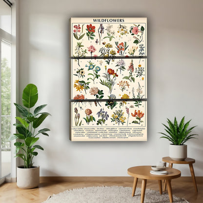 Vintage Wildflower Botanical Print | Farmhouse Floral Wall Decor|Liberty Signs #L467